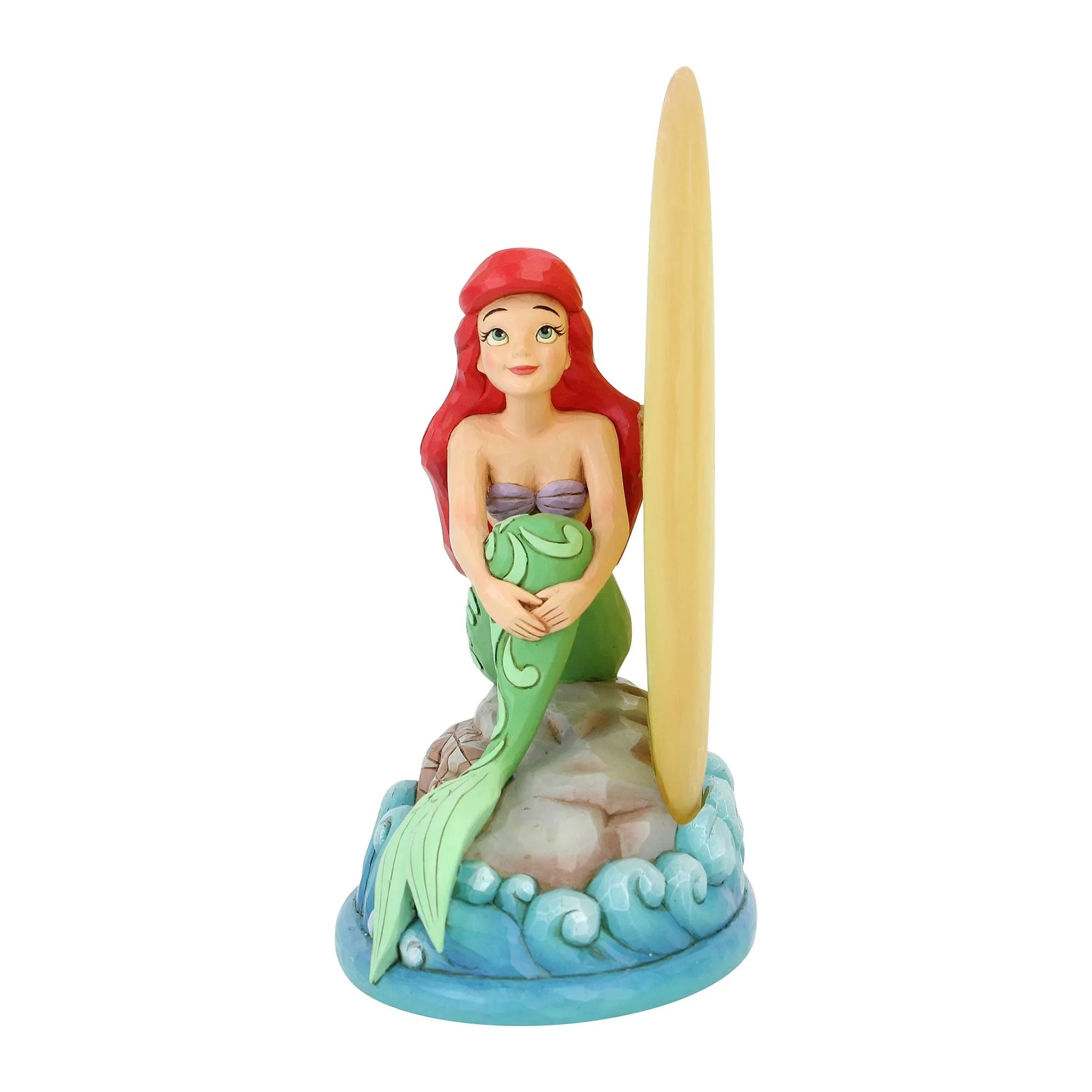 Ariel Sitting on Rock by Moon