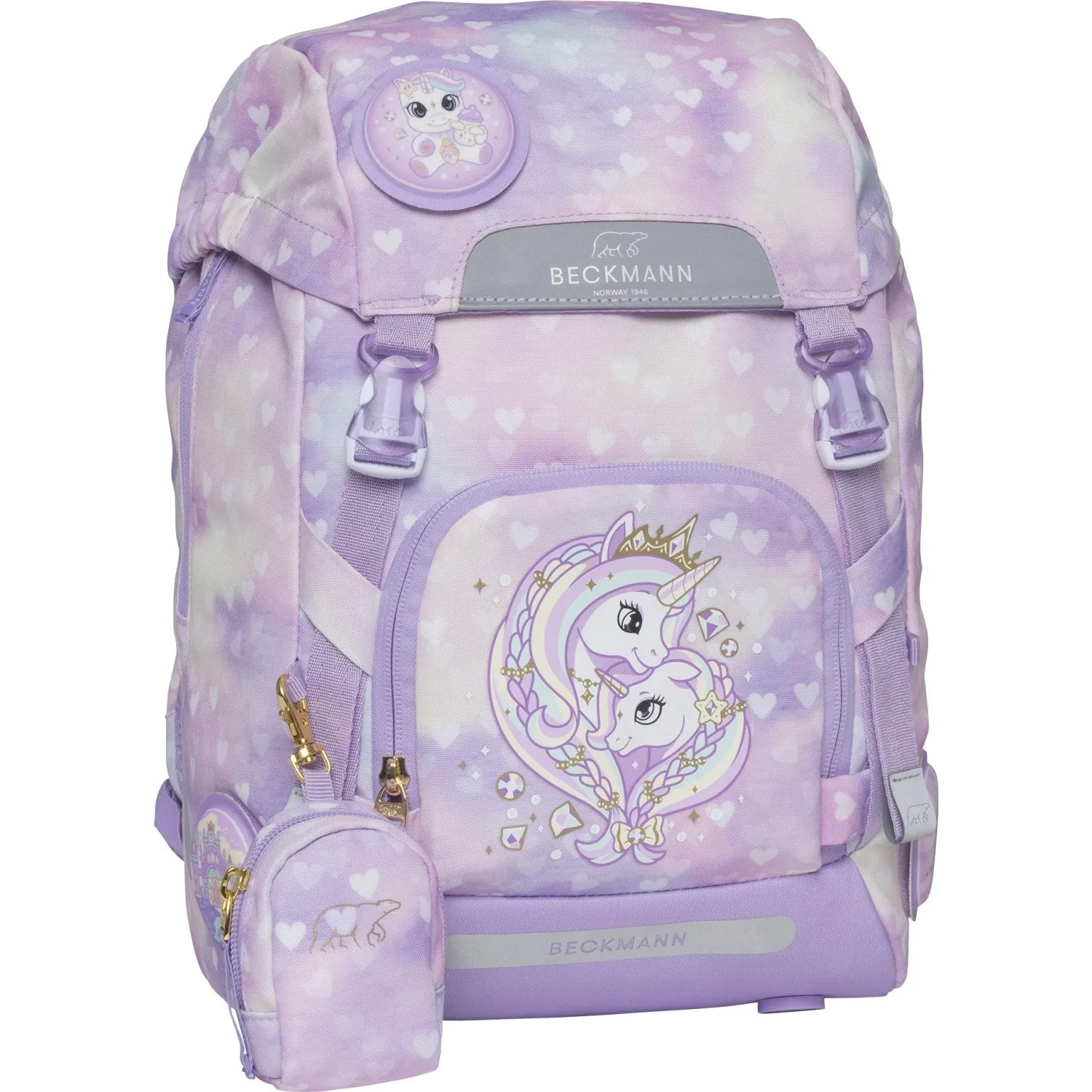 Beckmann Unicorn Princess Purple Classic School Bag