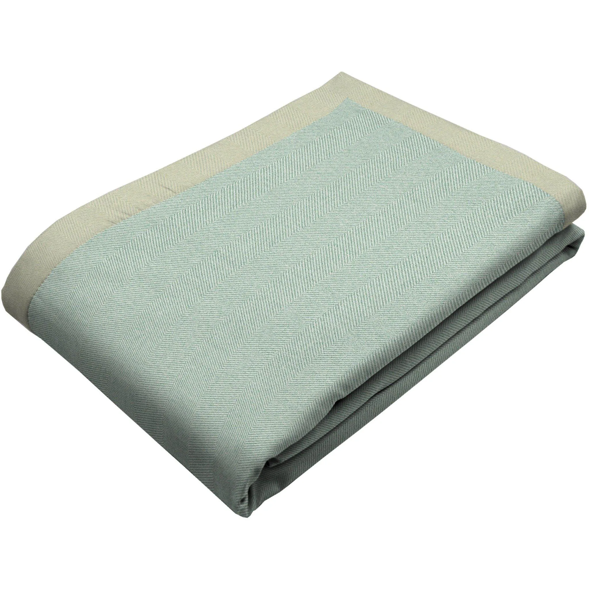 Herringbone Duck Egg Blue Throws & Runners