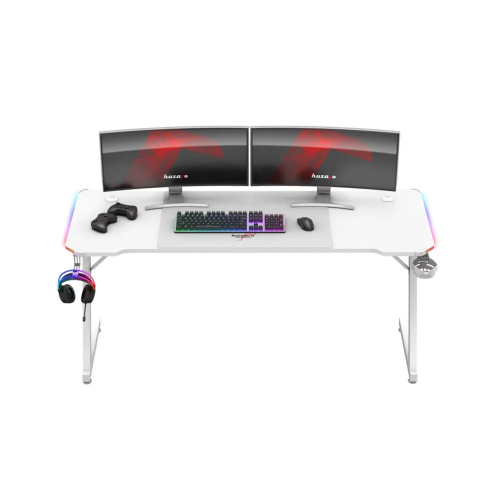 Huzaro Hero 4.8 RGB White Gaming Desk