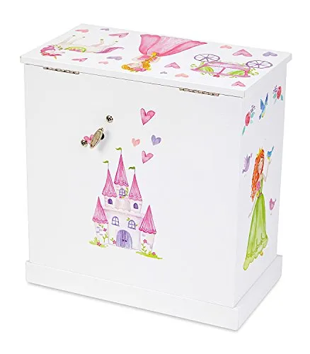 Jewelkeeper Unicorn Music Box 3 Drawers Princess Castle Sugar Plum Fairy Tune