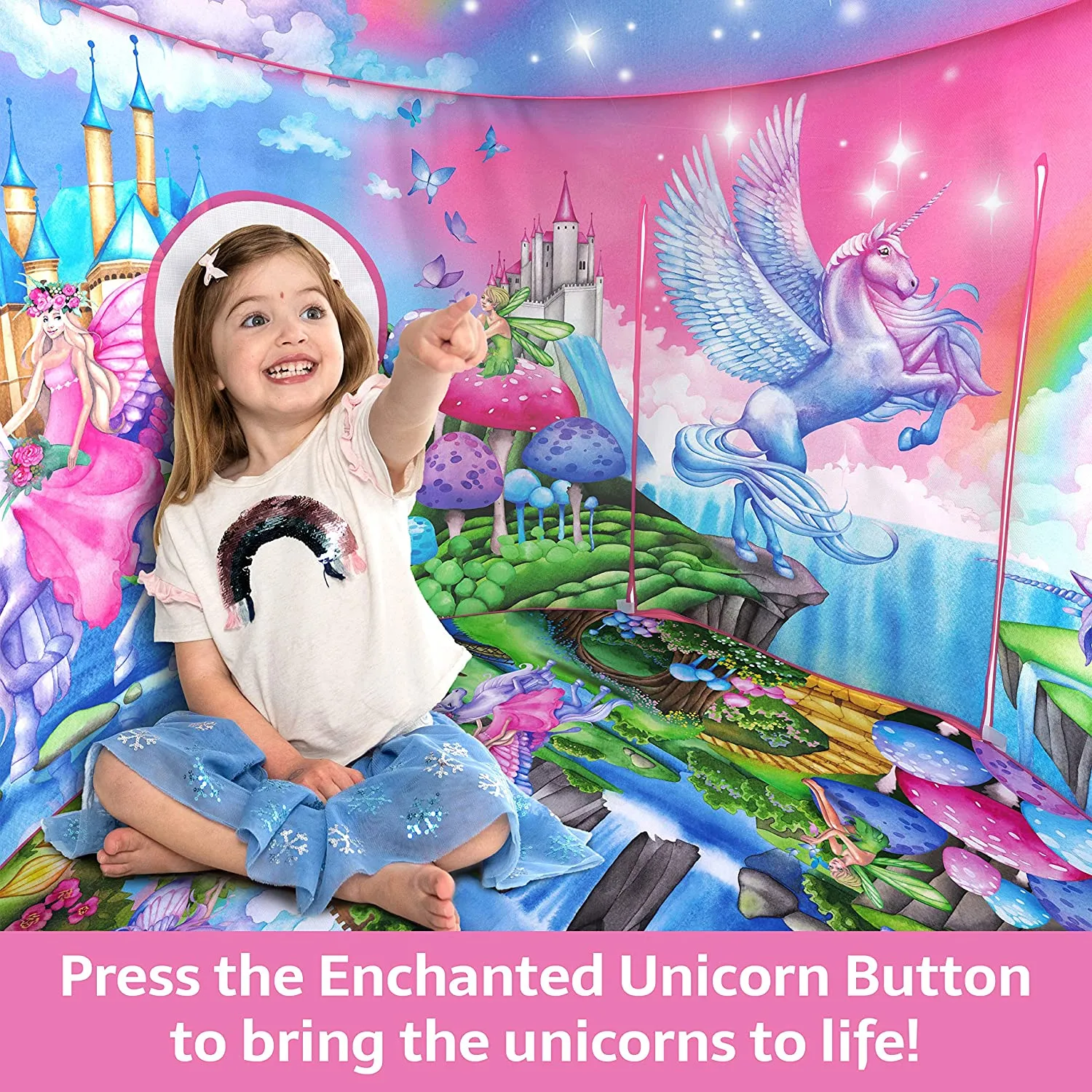 Kids Play Pop Up Tent Unicorn With Sound 40 Inch X 51 Inch