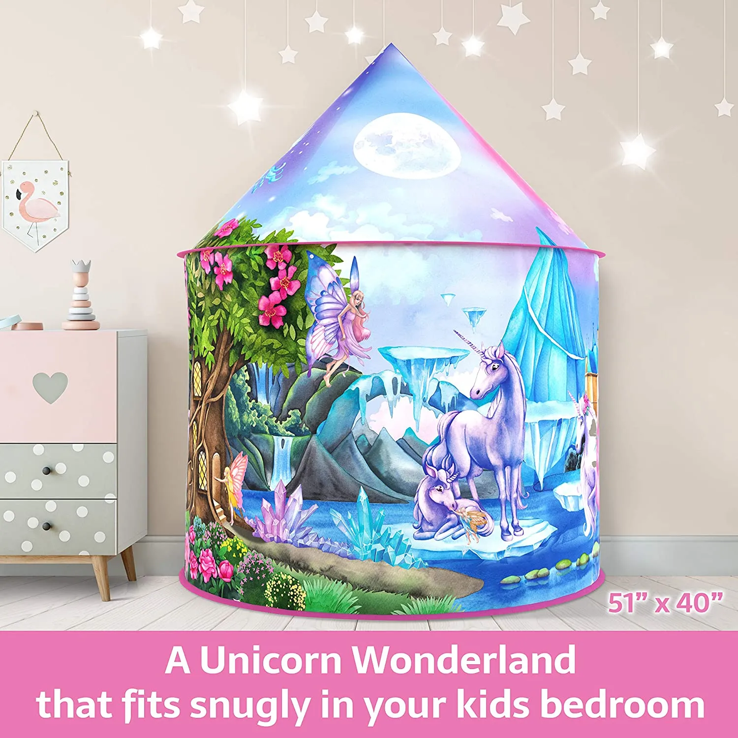 Kids Play Pop Up Tent Unicorn With Sound 40 Inch X 51 Inch