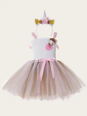 Magical Unicorn Tutu Dress And Headband Set