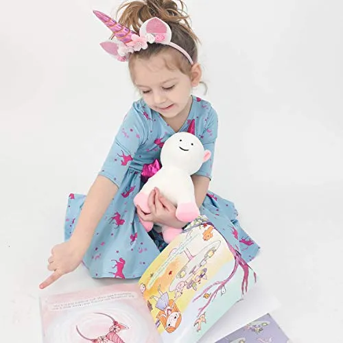 Pixie Crush Unicorn Gift Set Book Plush Toy Headband for Girls