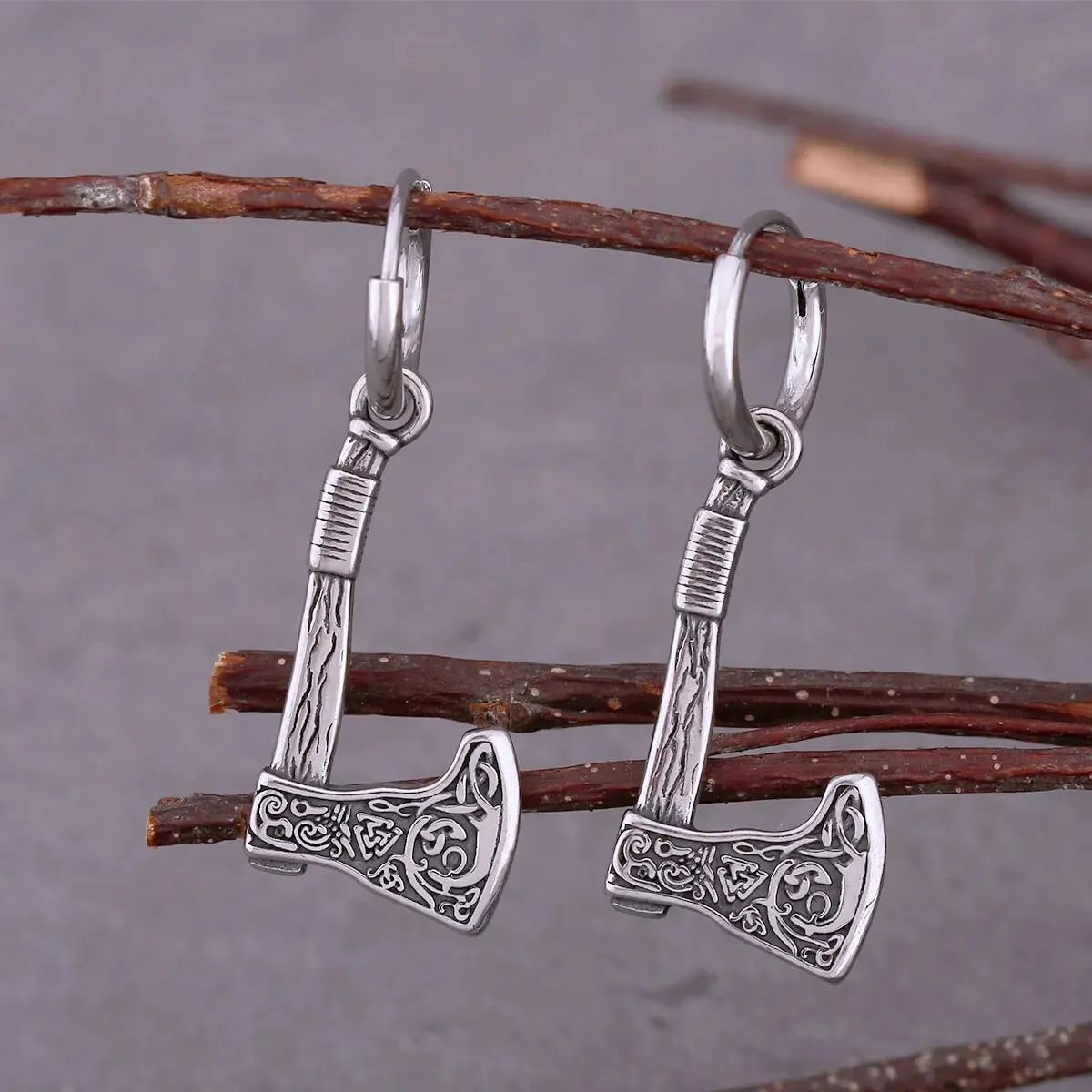 Rune Axe Viking Earrings