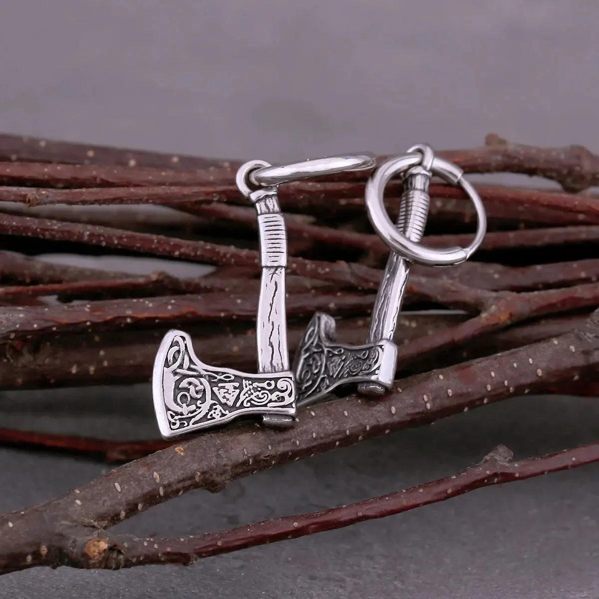 Rune Axe Viking Earrings