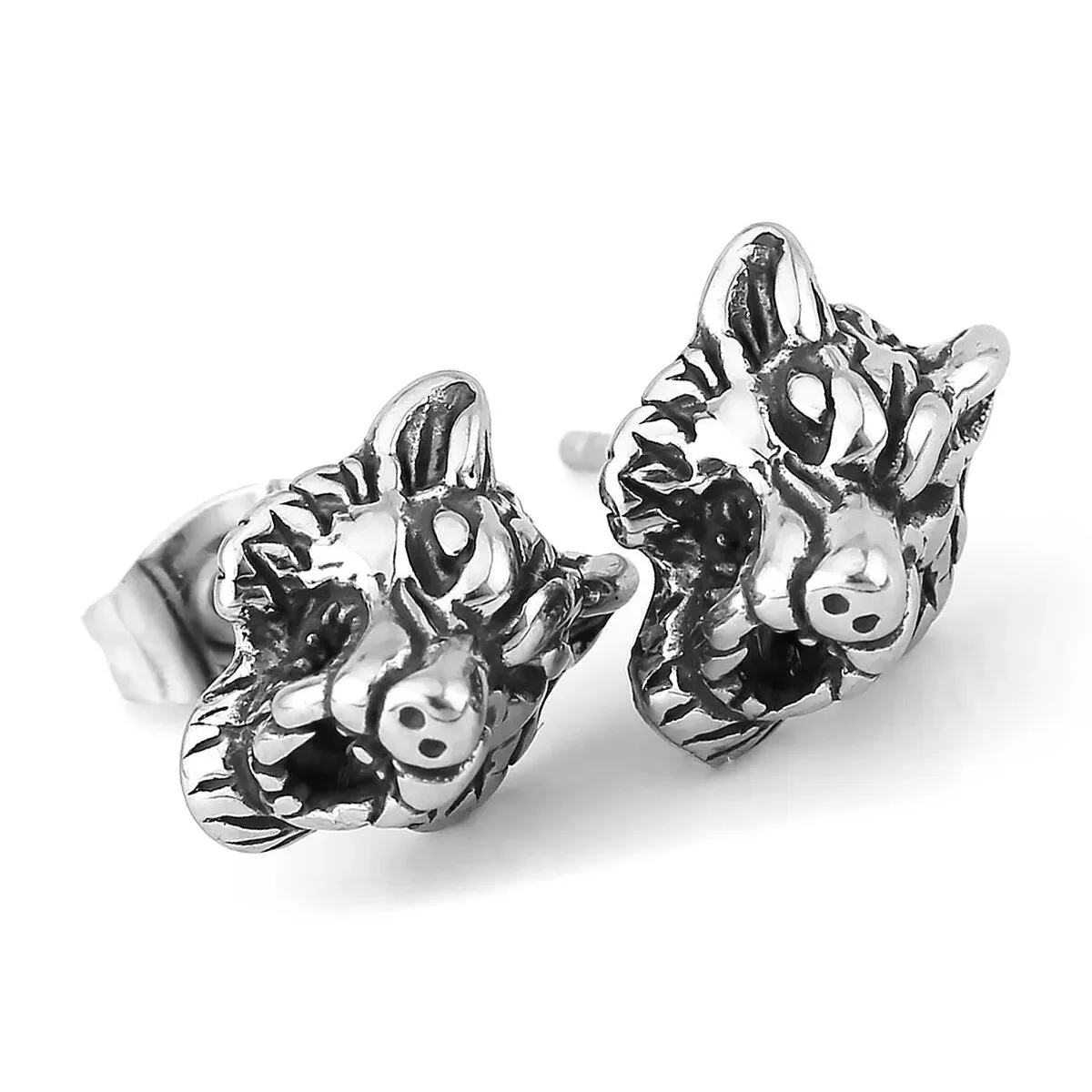 Tiger Stud Viking Earrings