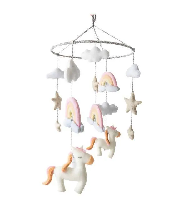 Unicorn Rainbow Pastel Crib Mobile