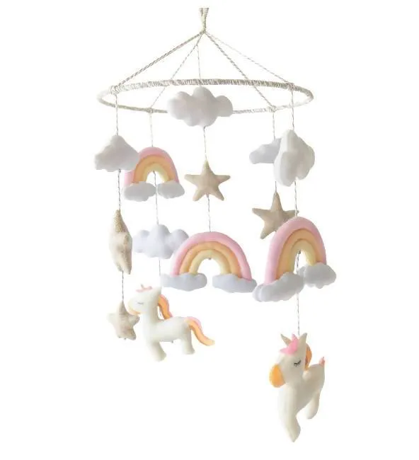 Unicorn Rainbow Pastel Crib Mobile