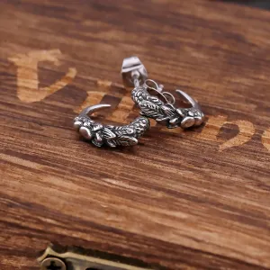 Vintage Eagle Claw Animal Stud Viking Earrings