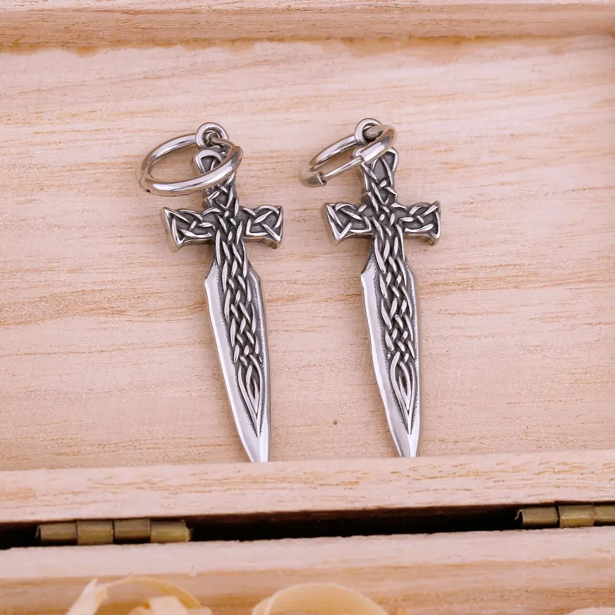 Warrior Sword Viking Earrings