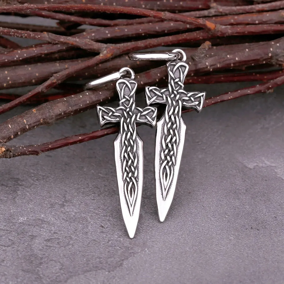 Warrior Sword Viking Earrings