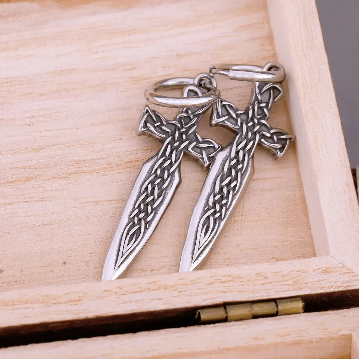 Warrior Sword Viking Earrings