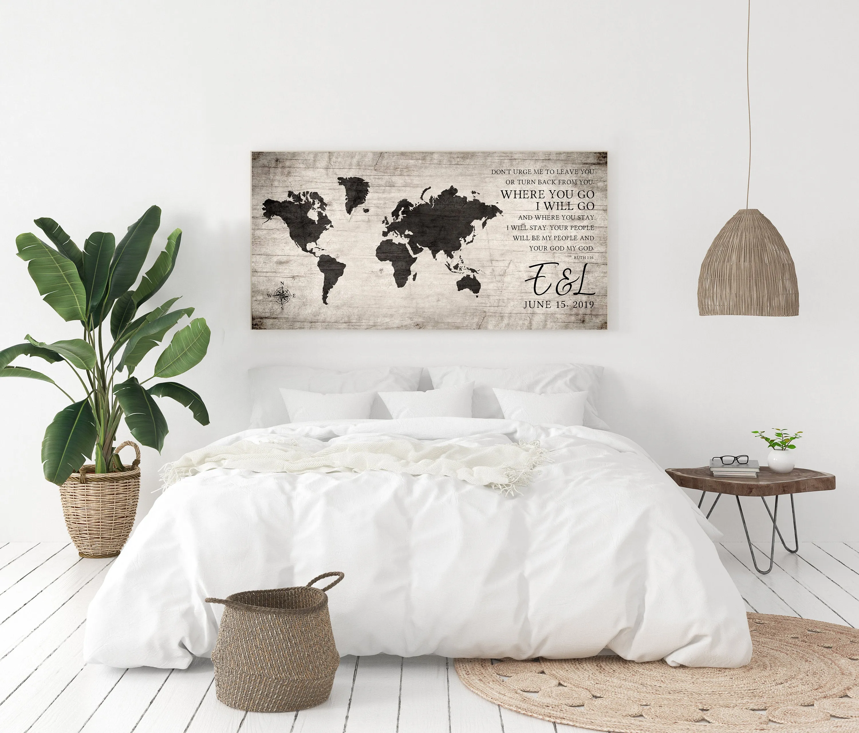 Where You Go, I Will Go: Personalized World Map Art