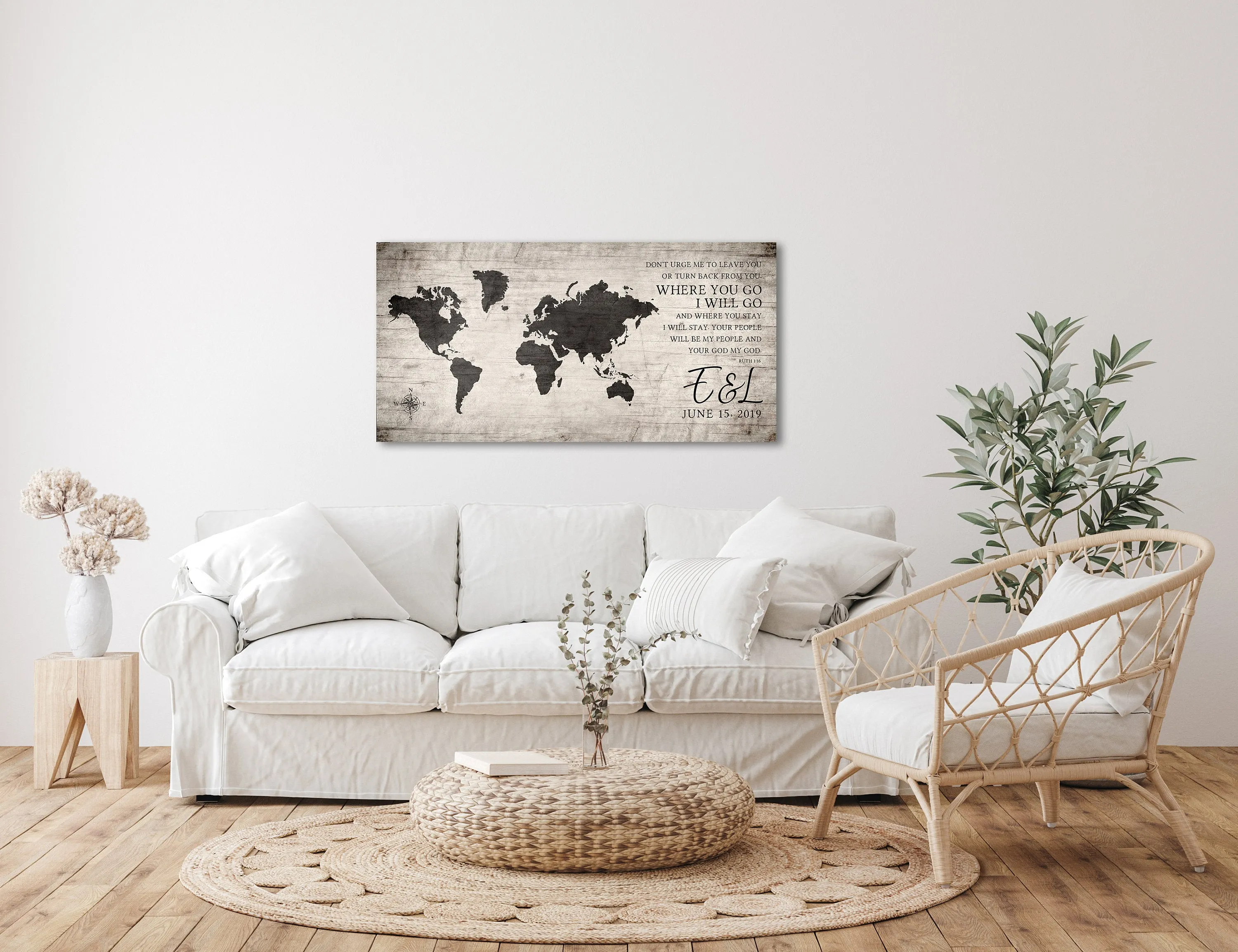 Where You Go, I Will Go: Personalized World Map Art